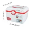 First Aid Emergency Medical Medicine Plastic Box With Tray - Small (8.46 Inches) And Large (10.75 Inches) - Image 2