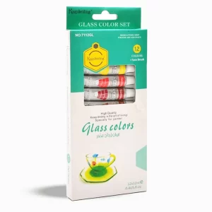 Keep Smiling Glass Colour Paints – Pack Of 12