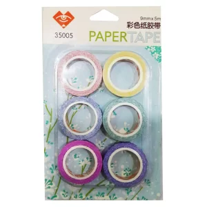 Pack Of 6Pcs Floral Decorative Washi Tape Masking Tape (6 Different Attractive Patterns)
