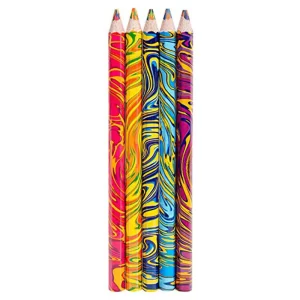 Rainbow Swirl Color Pencils 4 With Sharpener