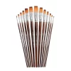 Bianyo Flat 13Pcs Oil Brush Set Paint Brush Set