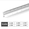 Triangular Architect Scale Ruler Color Coded Grooves Architectural Scale - Image 3