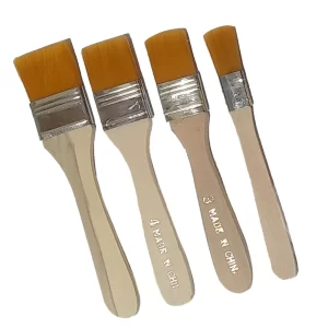 Pack Of 4 – Nylon Hair Painting Brush Oil Watercolor Water Powder Propylene Different Size Paint Brushes School Wall Art Supply