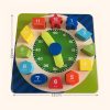 Wooden Shape Sorting Blocks Clock - Image 3
