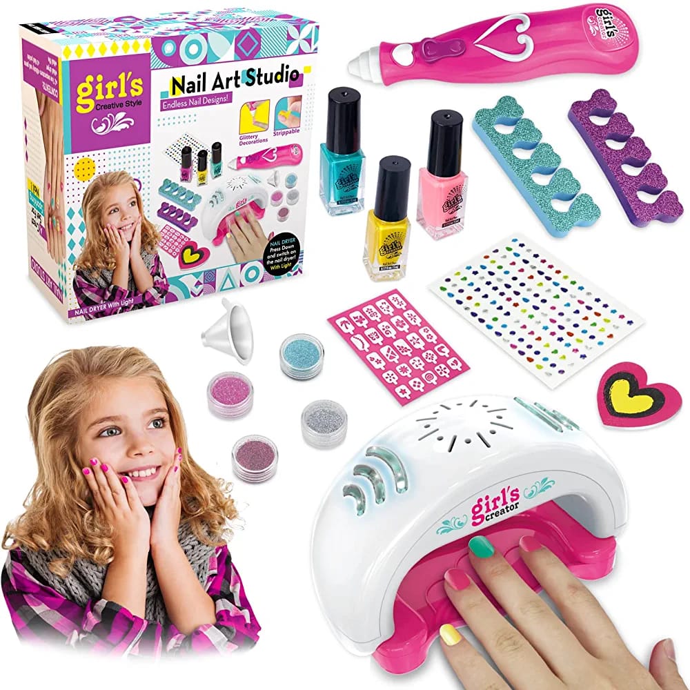 Buy GirlZoneUnicorn Nail Art Kit, 16-Piece Nail Art Set for Girls Nail  Studio, Fabulous Girls Toys, Great Gift Idea, and Beauty Craft for overs  Online at desertcartINDIA