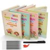 Sky-Touch Sank Magic Practice Copybook For Kids (Four Books With Pen) Multicolor