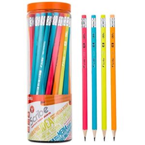 Deli Scribe HB Graphite Pencils With Eraser U50806 Multicolour 50