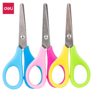 Deli ED60100 School Dual Colour 4.48″ / 114mm Scissors 01 Piece