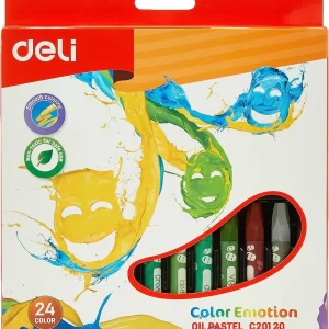 Deli Ec20120 Oil Pastel Colour For Perfect Blending 24 Colors