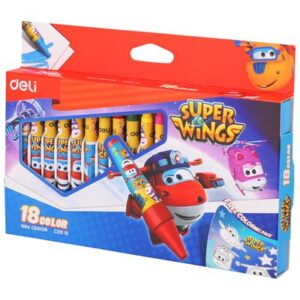 Deli EC210 Super Wings Wax Crayons (Pack of 18)