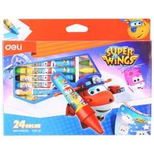 Deli EC210 Super Wings Wax Crayons (Pack of 24)