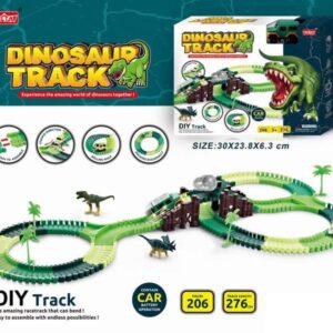 Best Quality Big Size Dinosaur Track Set – 206 PCS (Light / Sound)