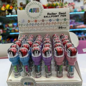 Fancy 4 In 1 Ink Ball Pen With Roller Stamp