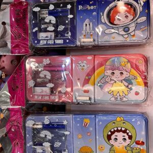 High Quality Metal Pencil Box With Pencil, Sharpener & Other Stationary Items Different Colors & Character