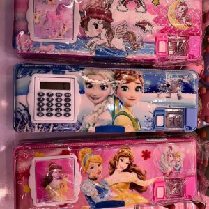 High Quality Pencil Box Unicorn & Different Character Rotate To Calculator & Rotate To Magical Striker With Light