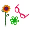 Pack Of 100 - Light Pink Pipe Cleaner Velvet Sticks - Image 3