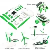 DIY - 6 in 1 Educational Solar Robot Building Kit - Car - Plane - Puppy - Fan - Boat - Windmill - White & Green [PD][Pc] - Image 3