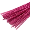 Pack Of 100 - Dark Pink Pipe Cleaner Velvet Sticks - Image 2