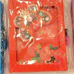 Fancy Butterfly Style Diary With Lock
