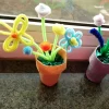 Pack Of 100 - Light Green Pipe Cleaner Velvet Sticks - Image 2