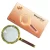 90Mm 10X Diameter Reading Magnifying Glass Gold-Plated Metal Dia With Wood Handle Magnifier Glass